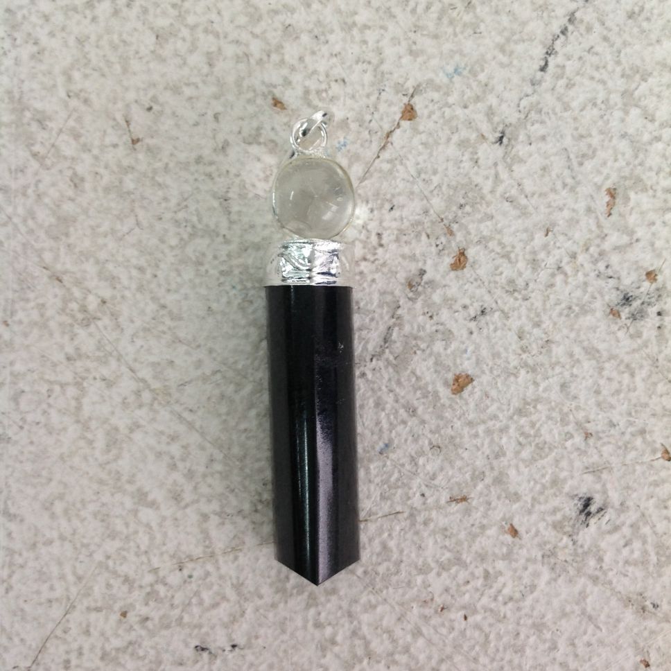 Black Tourmaline - Ball Point Pendant Black Tourmaline - Ball Point Pendant